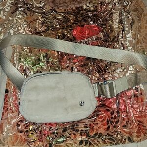 lululemon athletica Cream Fleece Crossbody Bag